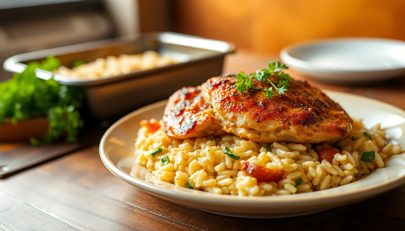 Oven Baked Chicken and Rice Casserole