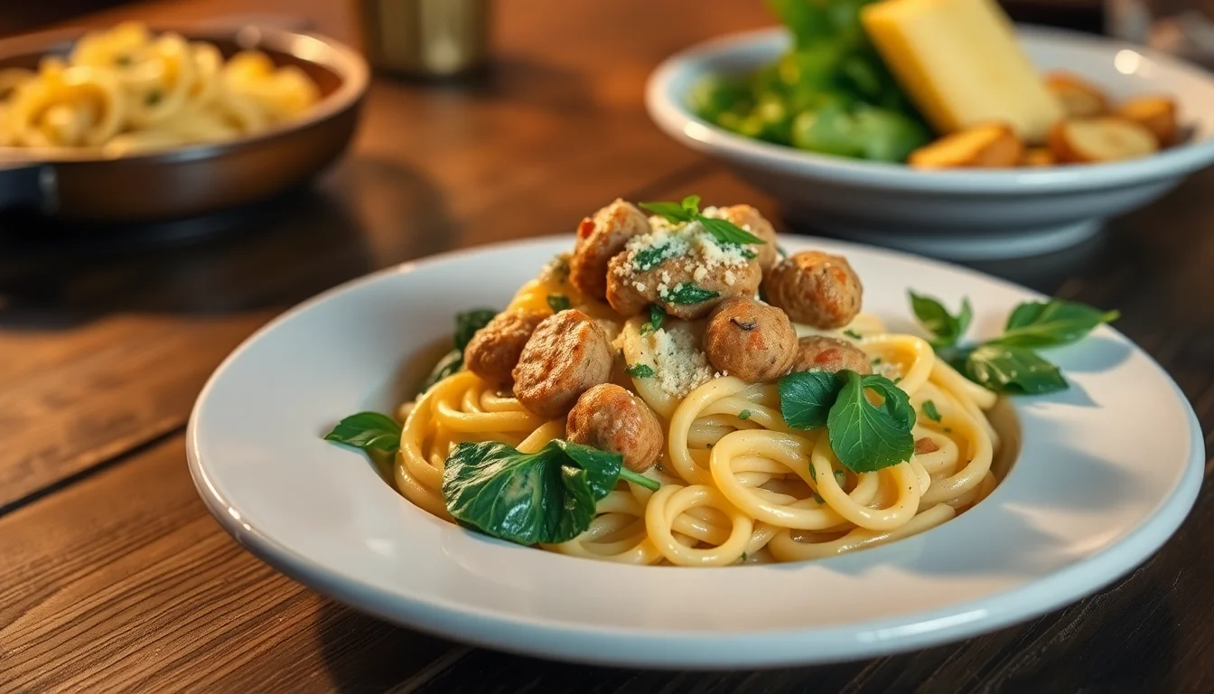 Creamy Spinach and Italian Sausage Pasta Recipe