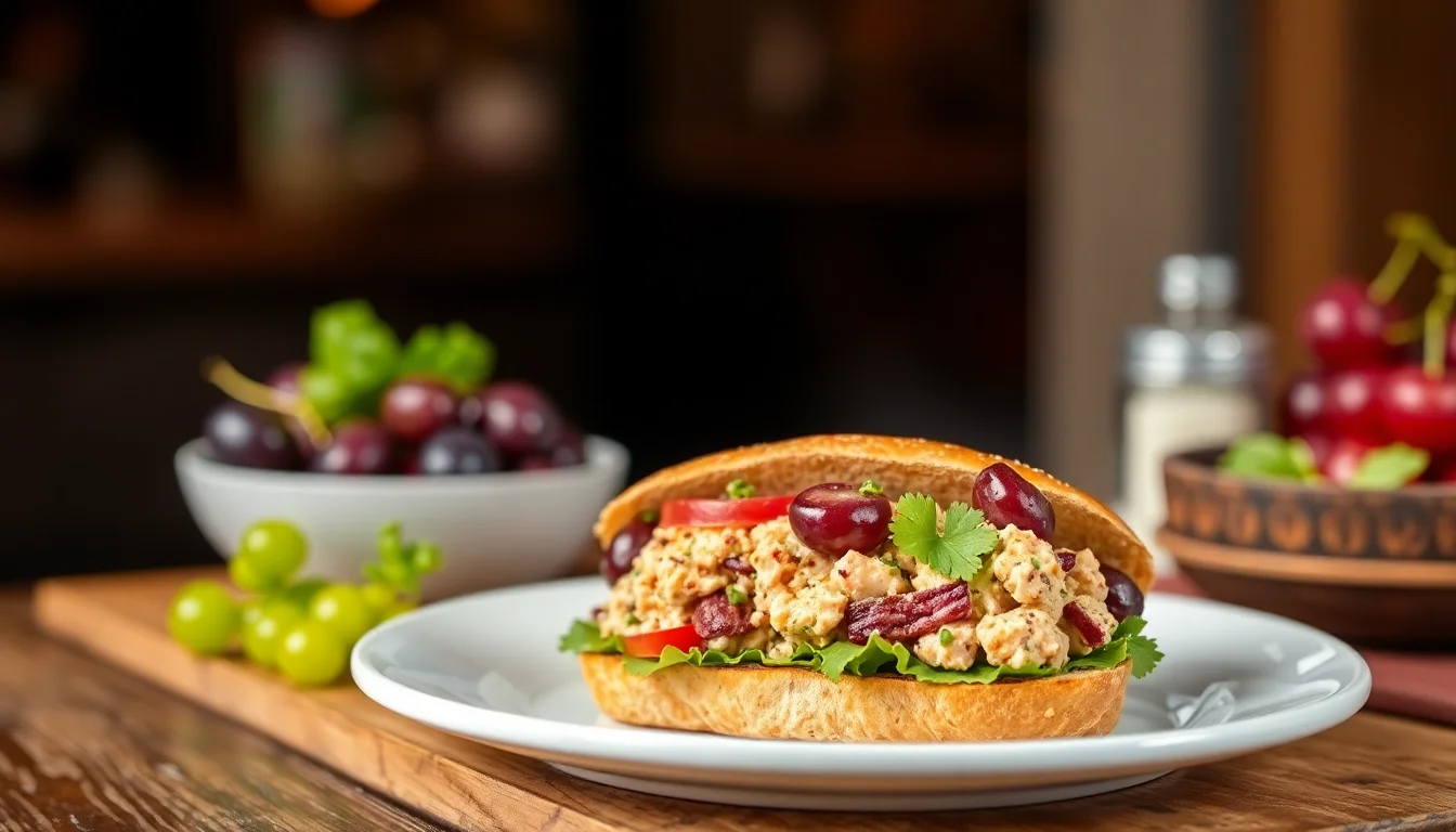 Grape and Hummus Tuna Salad Sandwich