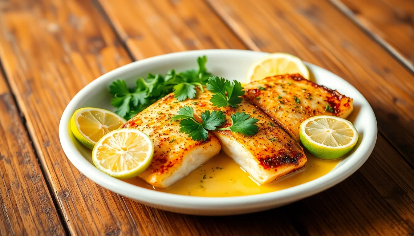 Simple Pan Seared Tilapia Recipe with Garlic Butter and Lime